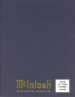 McIntosh MX-130 - Owners manual